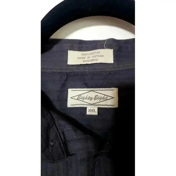 Y2k  Eighty Eight graphic button up mens size XXL Reign of Kings silver cross - Picture 2 of 6